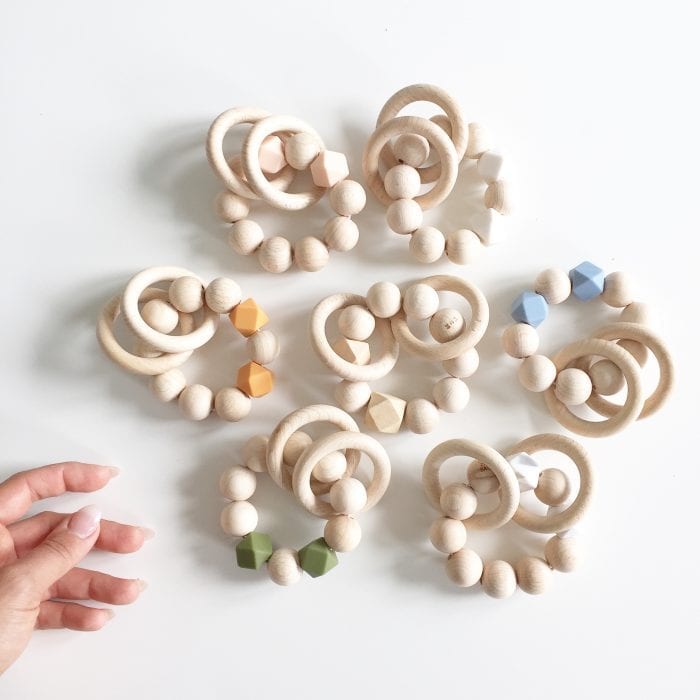 Rammelaar geo kralen | Wooden Basics | diverse kleuren
